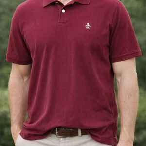 Original Penguin Men’s Pique Polo Shirt - Burgundy